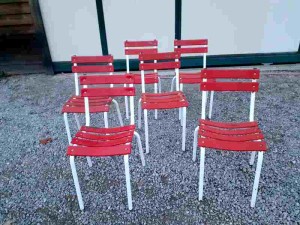 Chaises de jardin en fers 